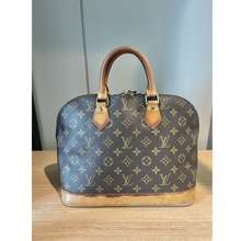 Bolso Cabás Louis Vuitton Hampstead en lona a cuadros azul celeste y cuero  natural Louis Vuitton Alma 399330, Extension-fmedShops