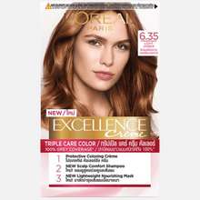 L'Oréal Excellence Creme ครีมเปลี่ยนสีผมถาวร บลอนด์เข้มประกายทองเหลือบ มะฮอกกานี ราคา ก.ค. 2023